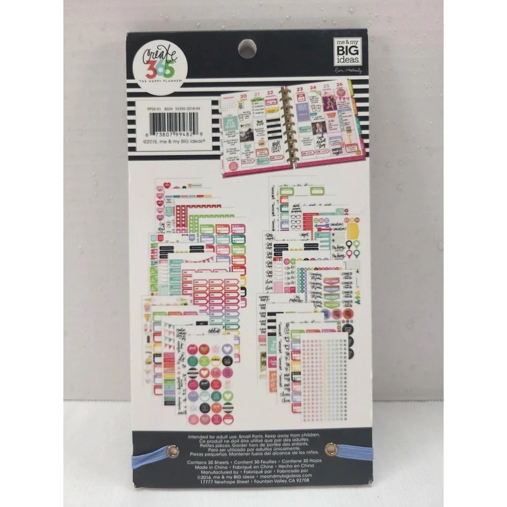 NEW  The Happy Planner Planner Basics 1829 Pcs By Me & My BIG Ideas Complete
